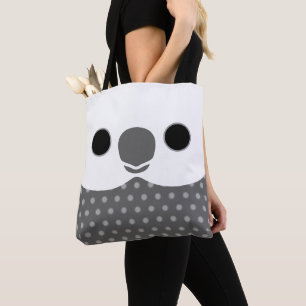Tote Bag Le visage d'un cockatiel mâle perlé à face blanche