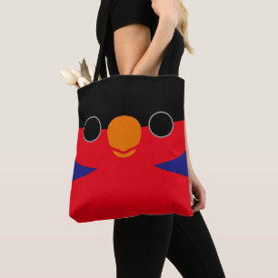 Tote Bag Le visage d'un lori à tête noire