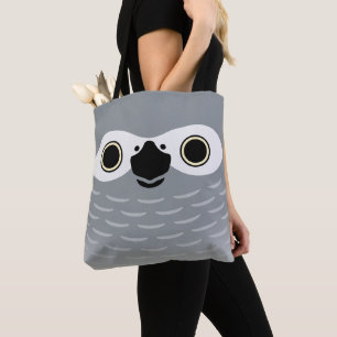 Tote Bag Le visage d'un perroquet gris africain