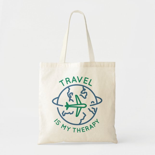 Tote Bag Le voyage est ma thérapie (Devant)