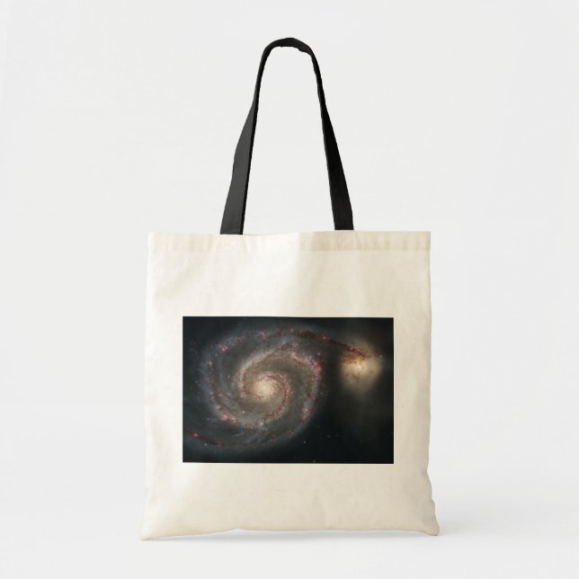 Tote Bag Le Whirlpool Galaxy M51 & Companion dans l'espace (Devant)