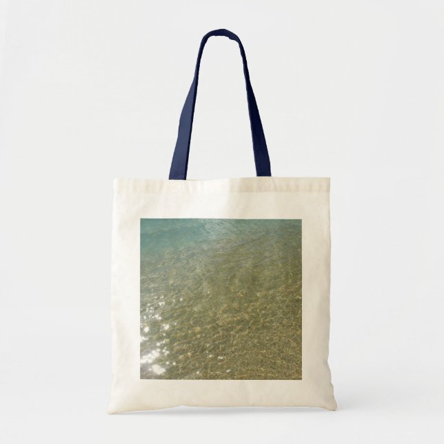 Tote Bag L'eau sur la plage I Photographie Abstraite de la  (Devant)