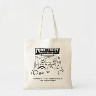 Tote Bag Leçon de conduite - élève dans le mauvais siège