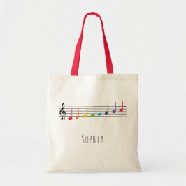 Tote Bag Leçon de musique Rainbow Notes Enfants