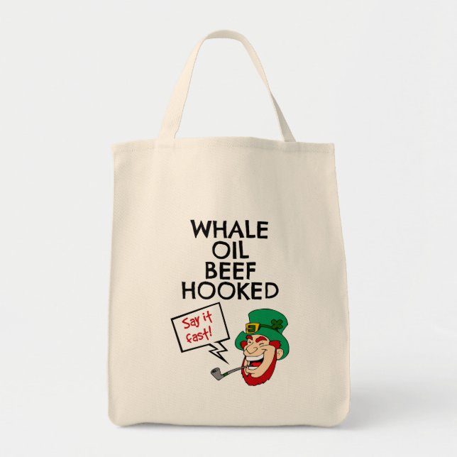 Tote Bag Leçon irlandaise : Boeuf à l'huile de baleine Hook (Devant)