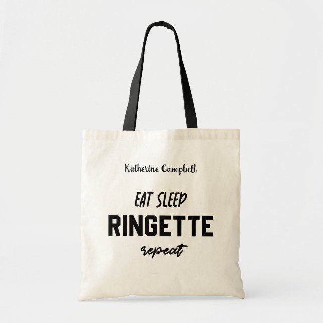 Tote Bag Lecteur Ringette Répéter la sonnette de veille per (Devant)