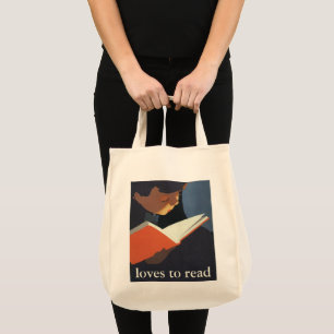 Tote Bag Lecture vintage d'un livre à partir de la biblioth
