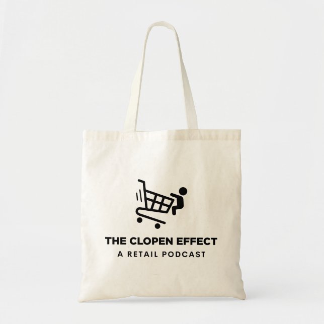 Tote Bag L'effet Clopen - Logo noir (Devant)