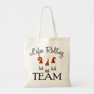 Tote Bag Lefse rolling team christmas costume s girl