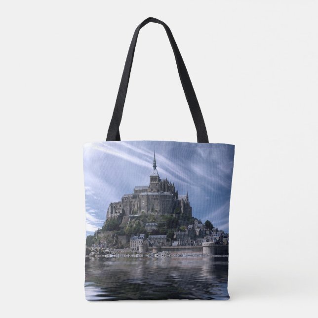 Tote Bag L'église du Mont St Michel Normandie (Dos)