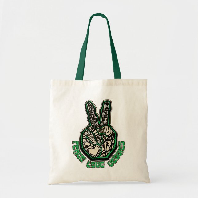Tote Bag Légume d'amour de paix (Devant)