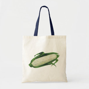Tote Bag Légumes alimentaires vintage Maïs blanc sur épi