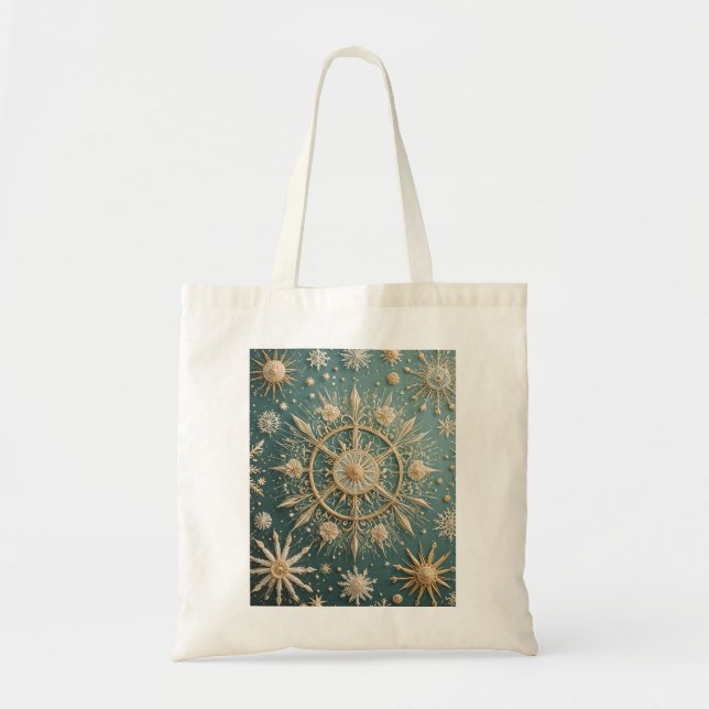 Tote Bag L'Embrace d'or d'hiver : une Serenade de flocon de (Devant)