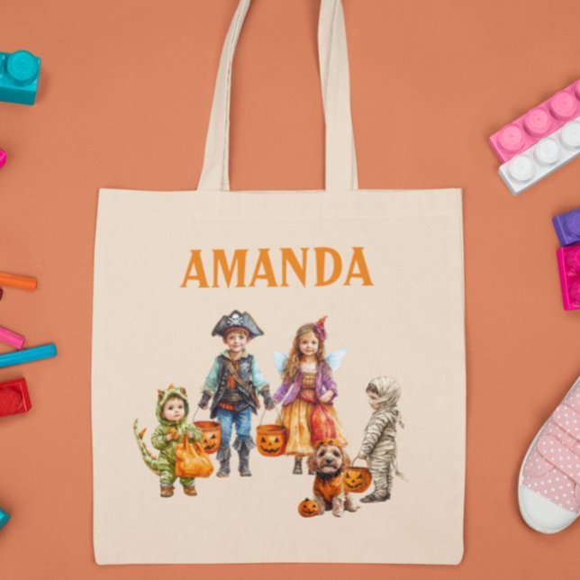 Tote Bag L'enfant de l'Halloween personnalisé traitement de (Créateur téléchargé)