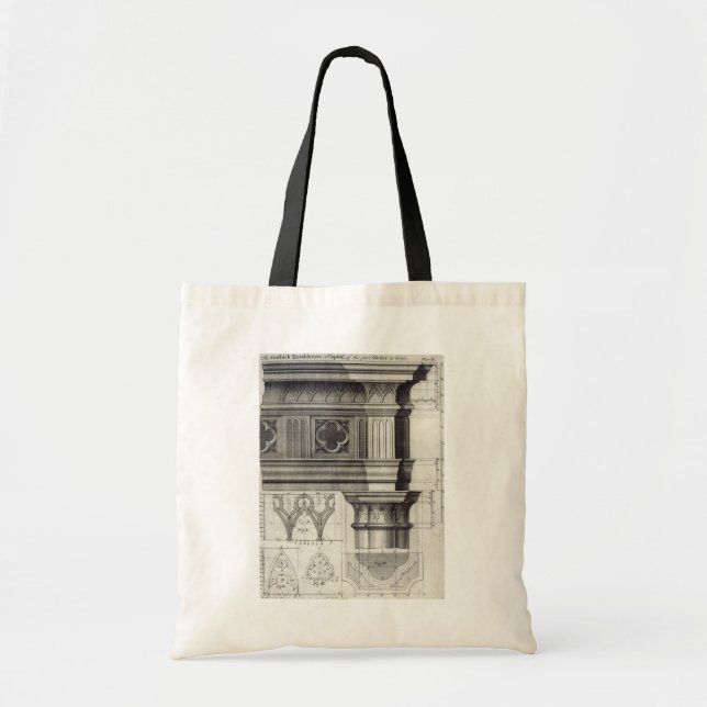 Tote Bag L'Entablature et le capital gothiques (Devant)