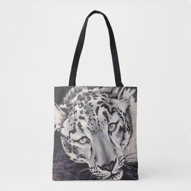 Tote Bag Léopard de neige Fourre-tout (Devant)