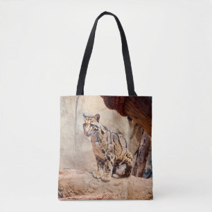 Tote Bag léopard nébuleux image nature faune exotique