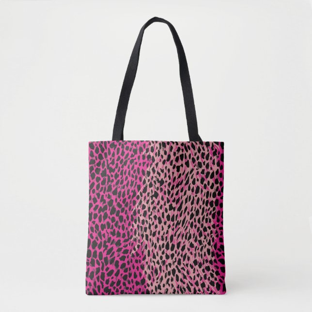 Tote Bag Léopard rose motif tissu fabriqué animal, backgrou (Devant)