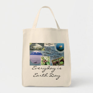 Tote Bag L'épicerie organique de jour de la terre