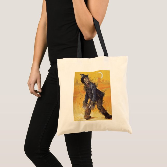 Tote Bag L'épouvantail du Magicien d'Oz, Contes de fées vin (Devant (produit))