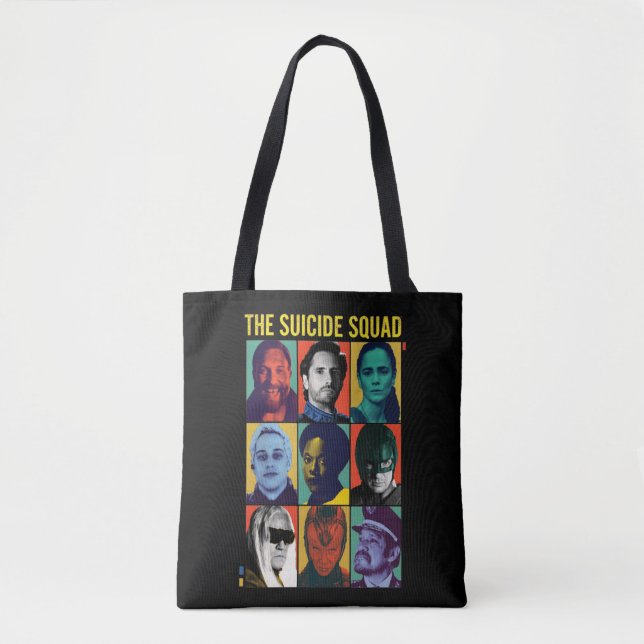 Tote Bag L'équipe du suicide | Grille Rétro Avec Amanda Wal (Devant)