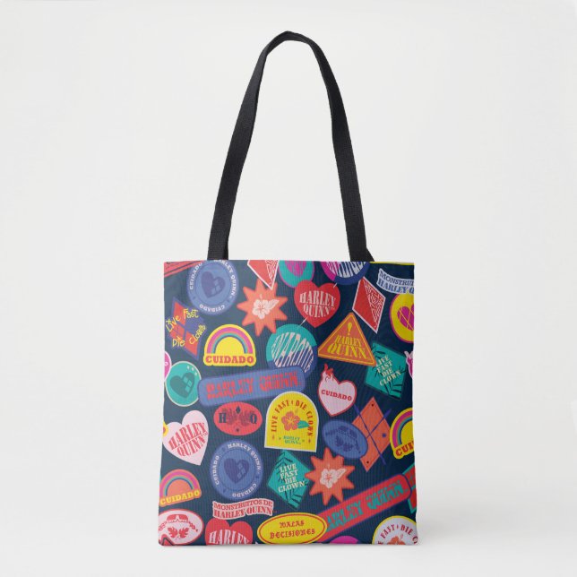 Tote Bag L'équipe du suicide | Harley Quinn Motif d'insigne (Devant)