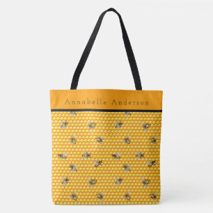 Tote Bag Les abeilles sur Honeypeb Top Band Personnaliser
