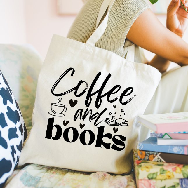 Tote Bag Les amateurs de livres et de café (Créateur téléchargé)