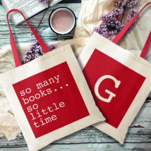 Tote Bag Les amateurs de livres monogrammes si nombreux liv