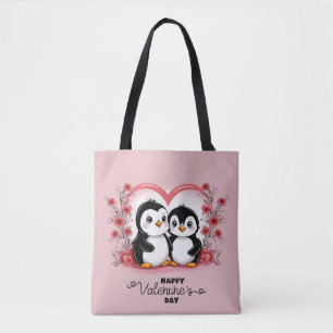 Tote Bag Les amateurs de pingouins en caricature adorent la