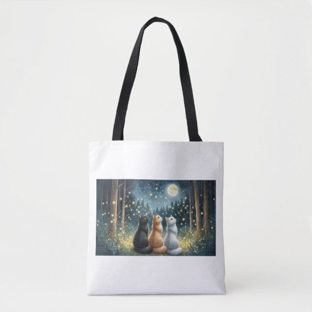 Tote Bag Les amis de Feline et le clair de lune (Devant)