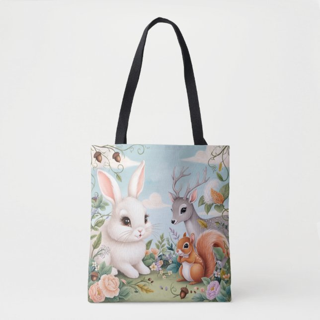 Tote Bag Les animaux mignons Épaule Fourre-tout (Devant)