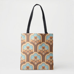 Tote Bag les années 70 papier peint design transparent, fle