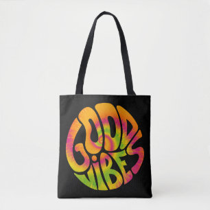 Tote Bag Les bonnes vidéos citent. Tie teinture psychédéliq
