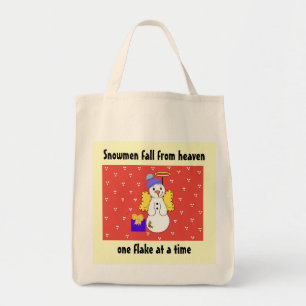 Tote Bag Les bonshommes de neige tombent du ciel