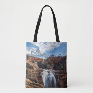 Tote Bag Les cascades Fitz Roy Mountain, Argentine