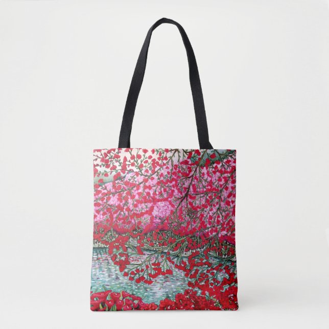 Tote Bag Les cerises de printemps. (Devant)
