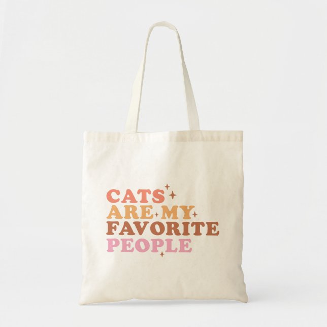 Tote Bag Les Chats Sont Mes Gens Préférés (Devant)