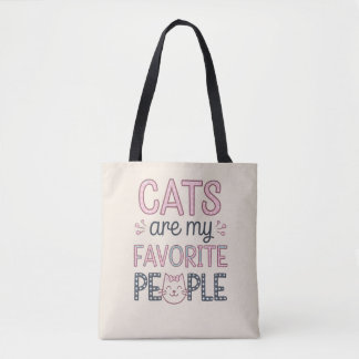 Tote Bag "Les chats sont mes personnes préférées" Maman cha