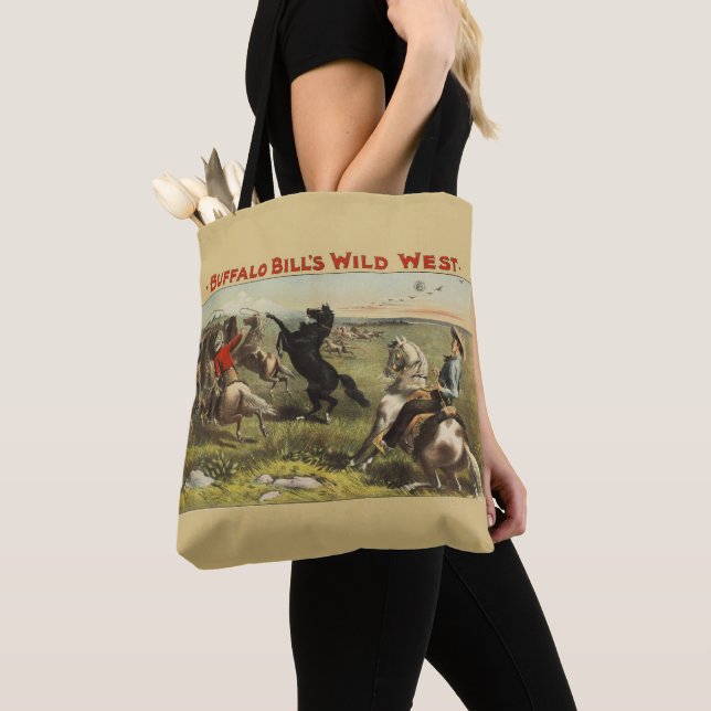 Tote Bag Les Chevaux de l'Ouest sauvage de Buffalo Bill (De près)