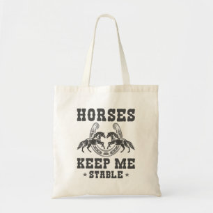 Tote Bag Les chevaux me maintiennent stable