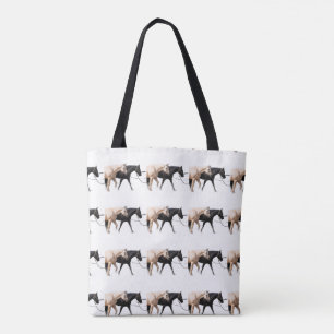 Tote Bag Les chevaux mènent avec des chevaux