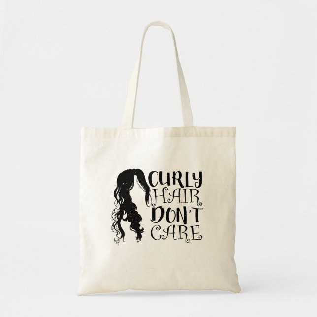 Tote Bag Les cheveux bouclés s'en fichent (Devant)