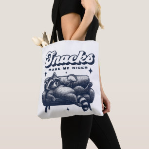 Tote Bag Les collations me rendent plus gentil Raton laveur