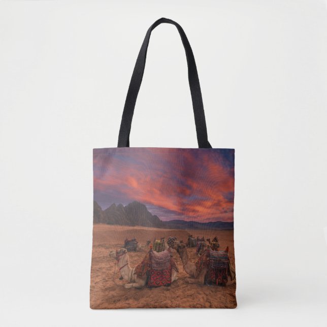 Tote Bag Les déserts | Camels Sinai Mountains Egypte (Devant)