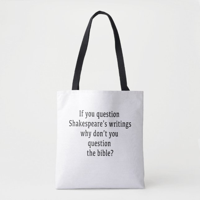 Tote Bag Les écrits de Shakespears Fourre-tout (Devant)
