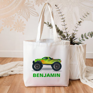 Tote Bag Les enfants du camion monstre vert