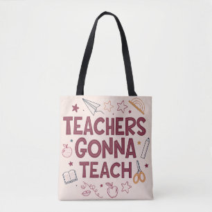 Tote Bag Les Enseignants Vont Enseigner Joli Professeur Ros