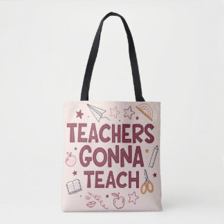 Tote Bag Les Enseignants Vont Enseigner Joli Professeur Ros