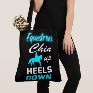 Tote Bag Les Équestres Montent Les Talons Vers Le Bas